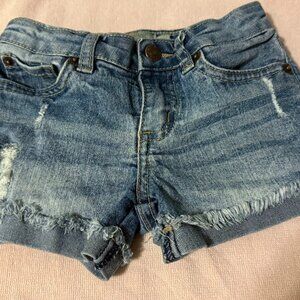 LUCKY BRAND Distressed Denim Blue Jean Shorts Little Girl's
